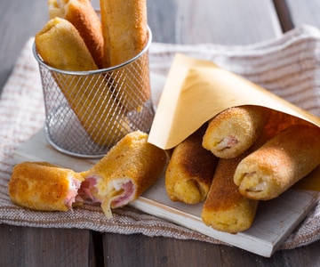 Schinken-Käse-Sandwich-Röllchen