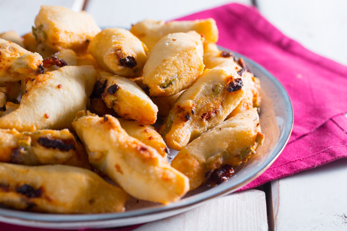 Frittierte Pizzastreifen