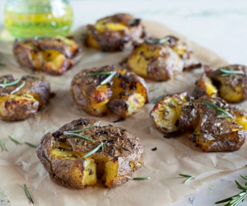 Zerdrückte Kartoffeln