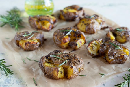 Zerdrückte Kartoffeln