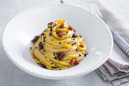 Falsche Carbonara mit Safran