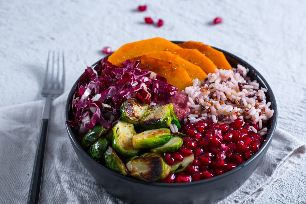 Herbstliche Reis-Bowl