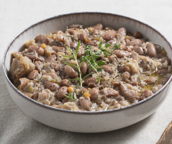 Brotsuppe mit Bohnen