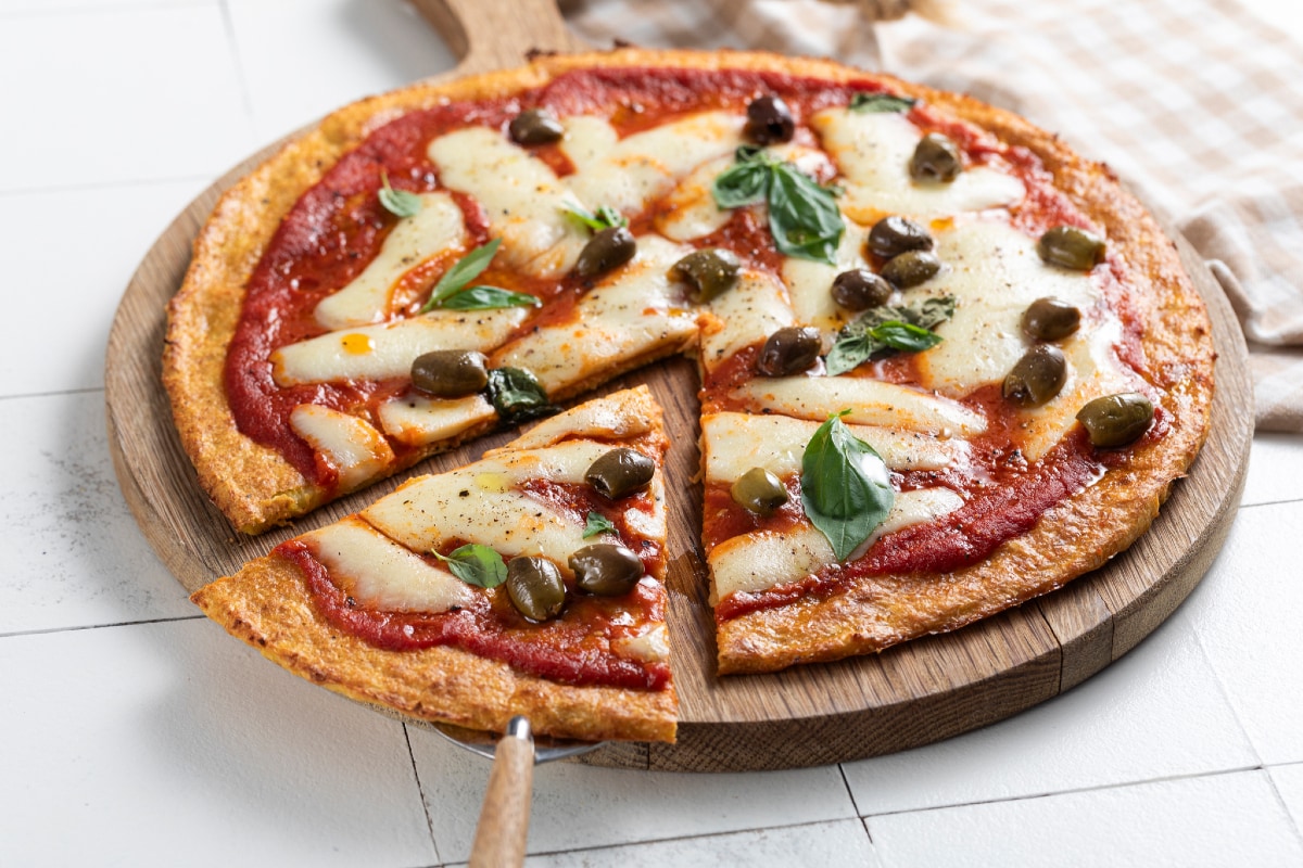 Falsche Blumenkohlpizza