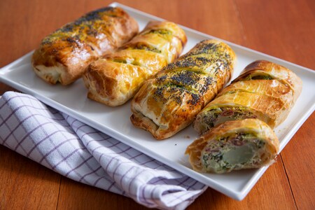 Mini-Strudel mit Mangold, Ricotta und Speck