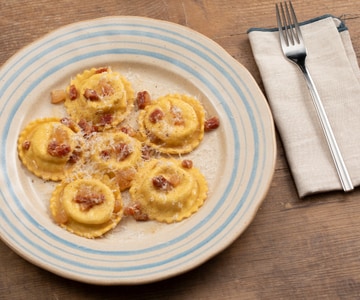 Ravioli Käse und Pfeffer