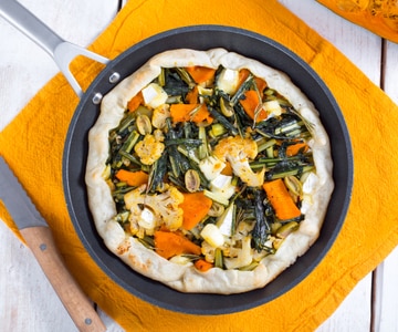 Herzhafter Gemüsekuchen in der Pfanne