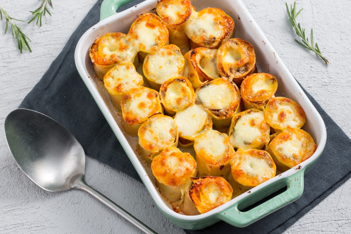 Pilznester, Kürbiscreme und Mozzarella