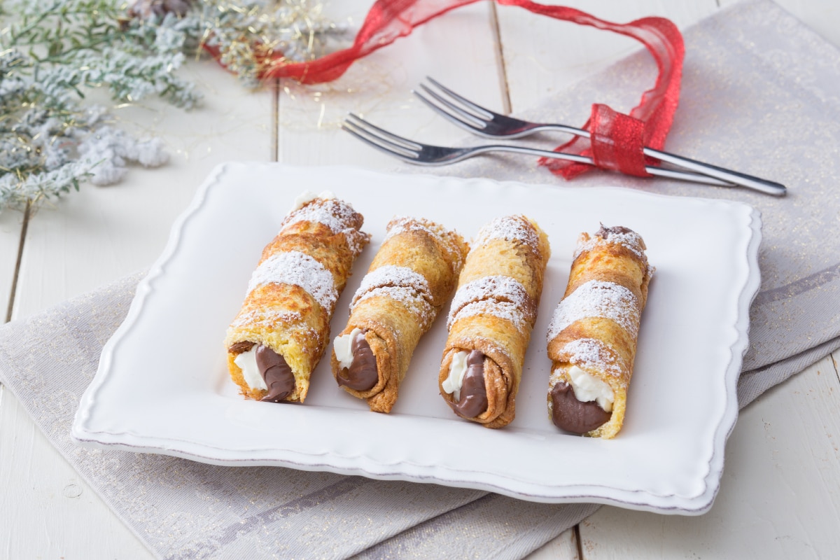 Pandoro-Cannoli mit Nutella®