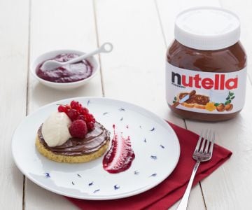 Pandorowaffel mit Ricotta- und Nutella®-Mousse