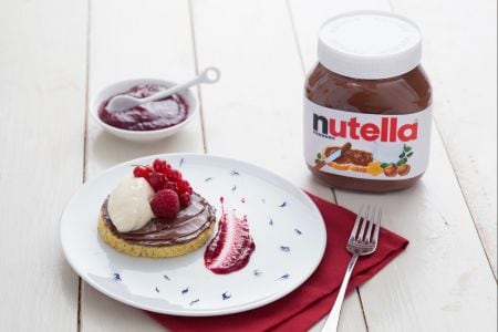 Pandorowaffel mit Ricotta- und Nutella®-Mousse