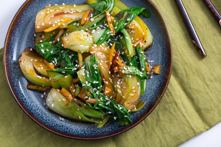 Pak Choi im Wok