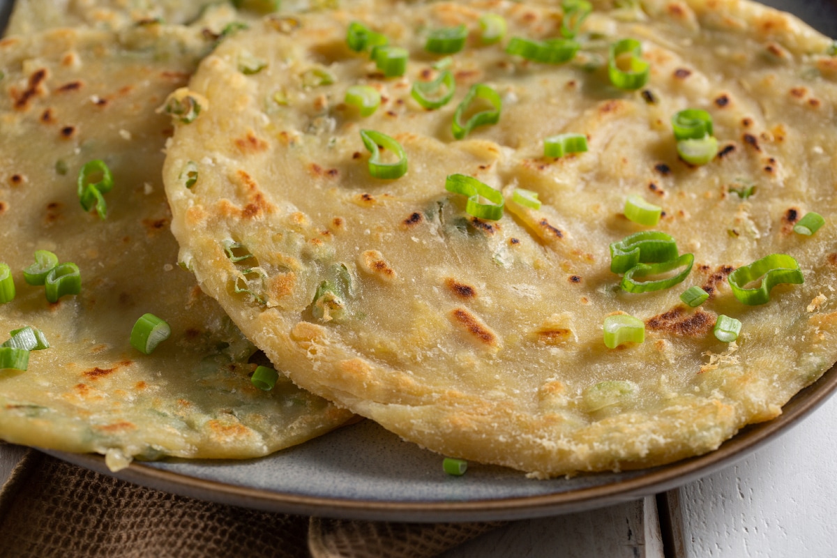 Chinesische Pfannkuchen (Cong You Bing)