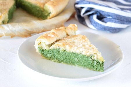 Herzhafter Kuchen mit Ricotta und Spinat