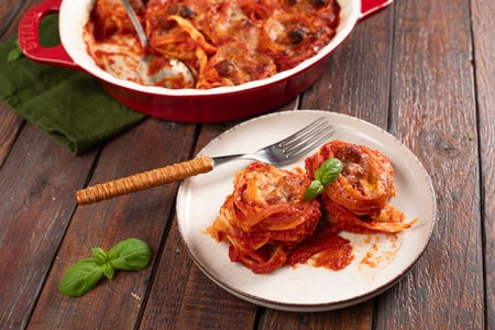 Gebratene Tagliatelle-Nester