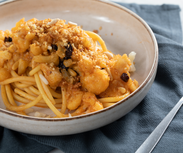 Pasta mit gerührtem Brokkoli