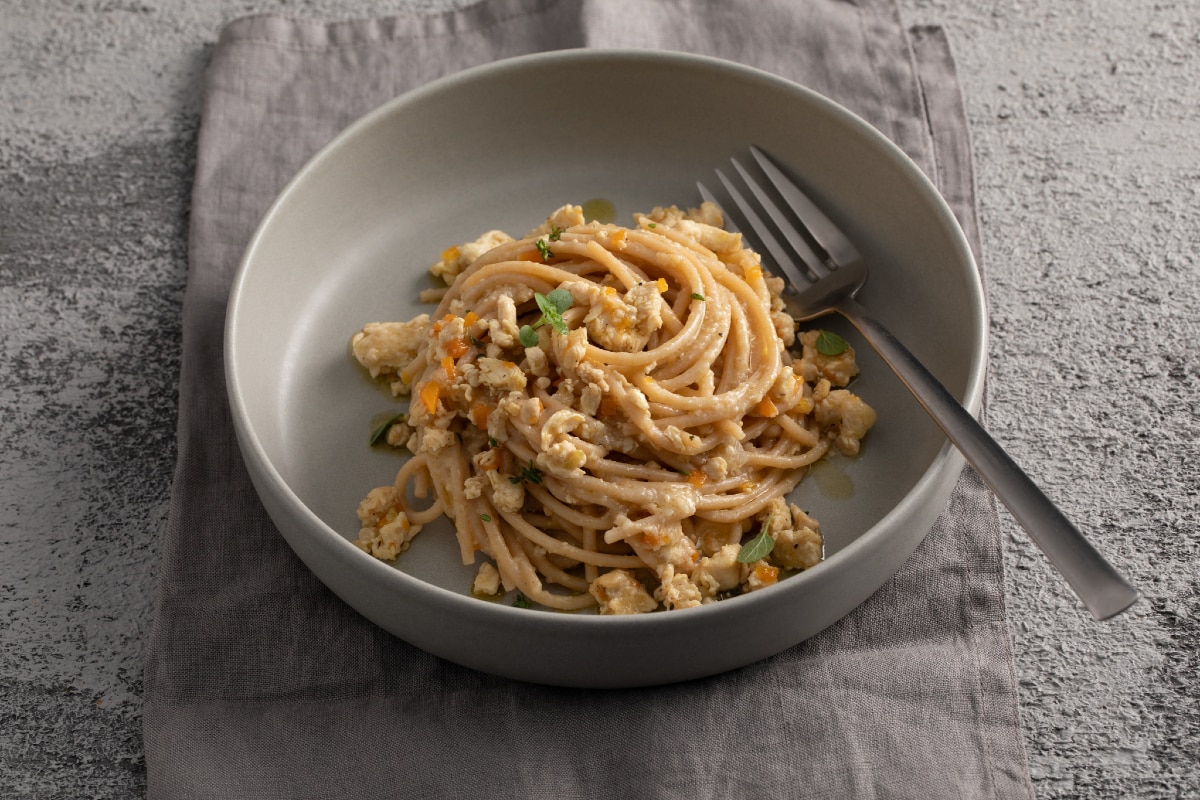 Spaghettone mit Hühnerragout
