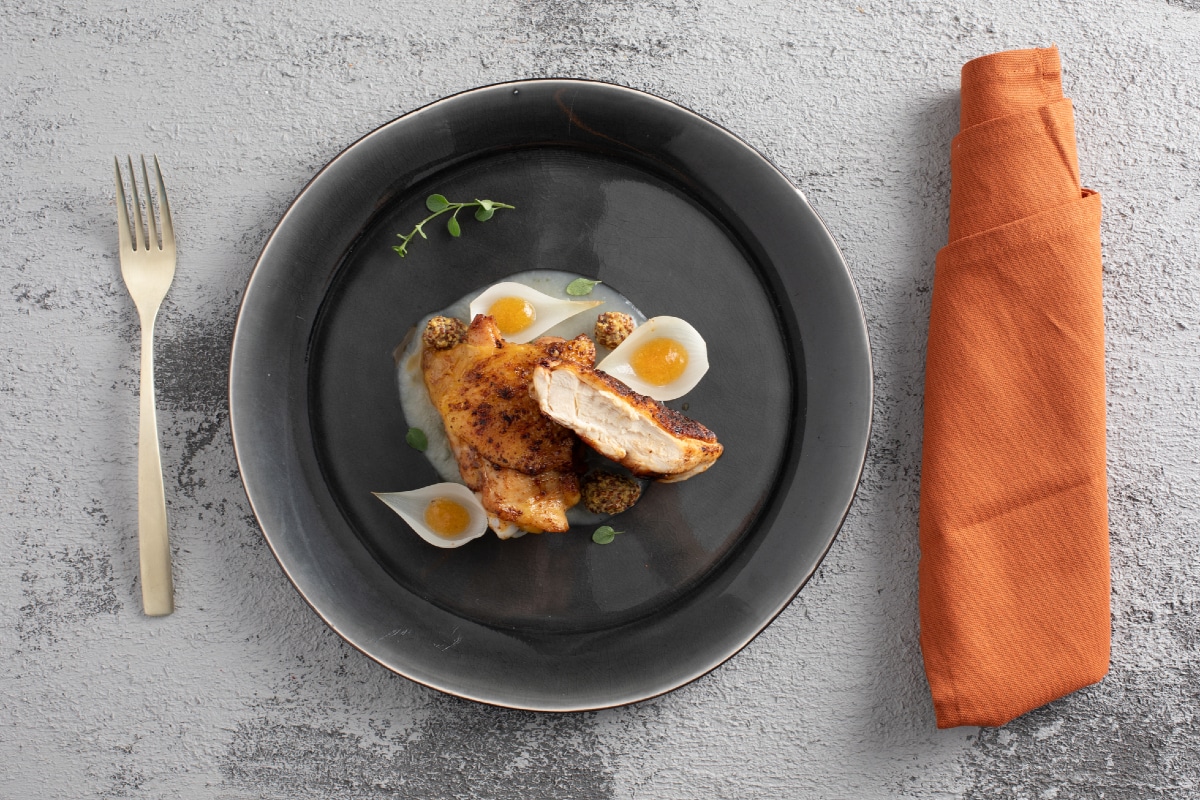 Huhn mit Kaki und Topinambur