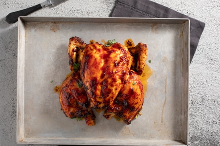 Teufelshuhn mit süß-saurer Soße