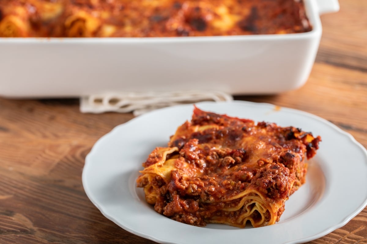 Lasagne ohne Béchamelsauce