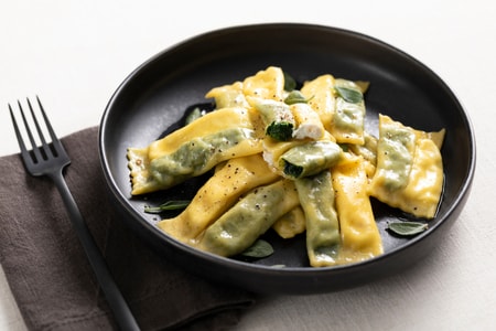 Ravioli mit doppelter Füllung