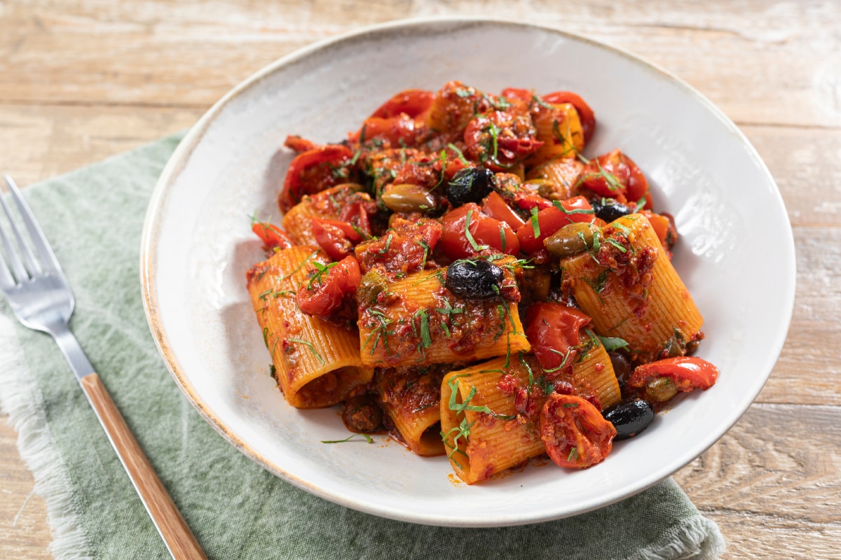 Rigatoni alla Puttanesca und Nduja