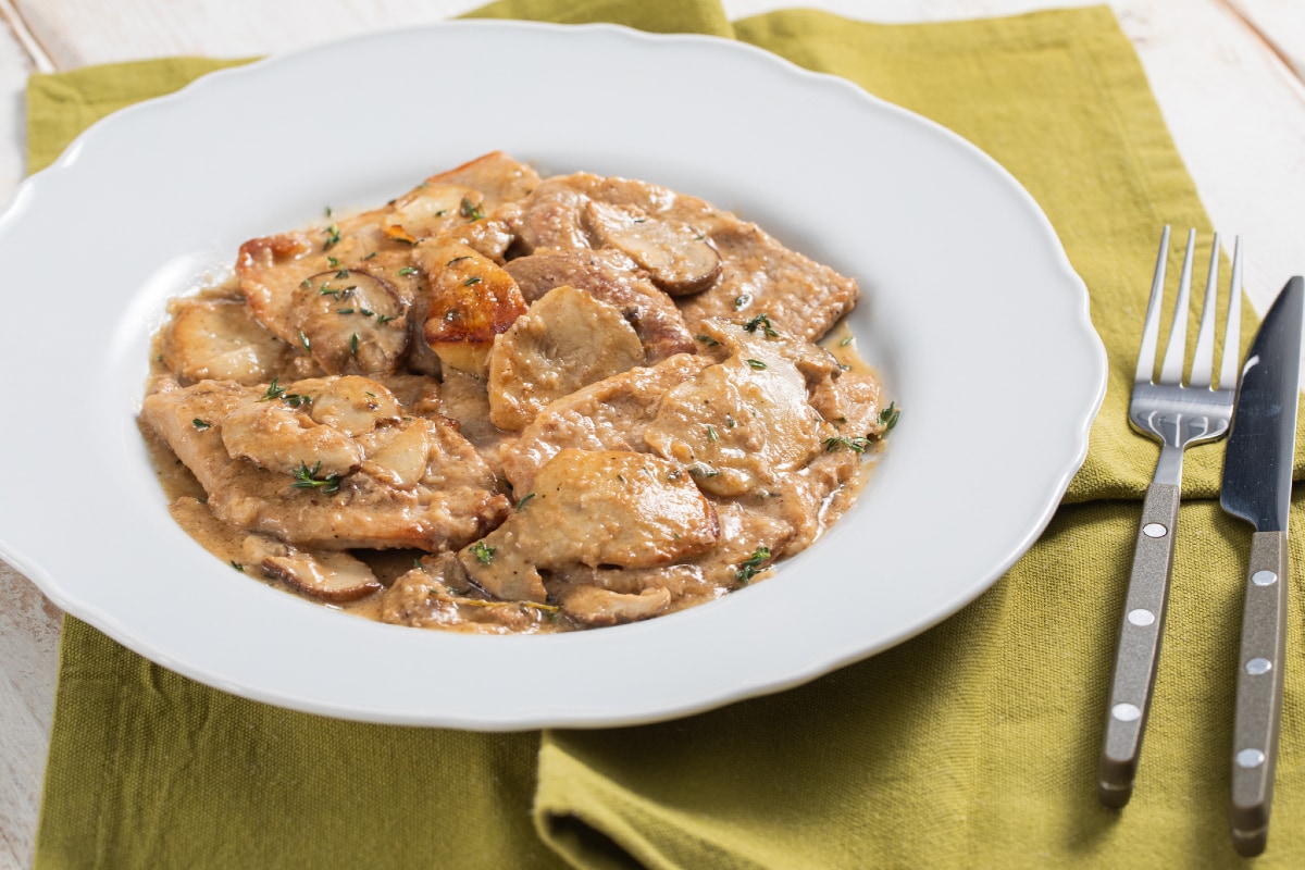Kalbsschnitzel mit Steinpilzen