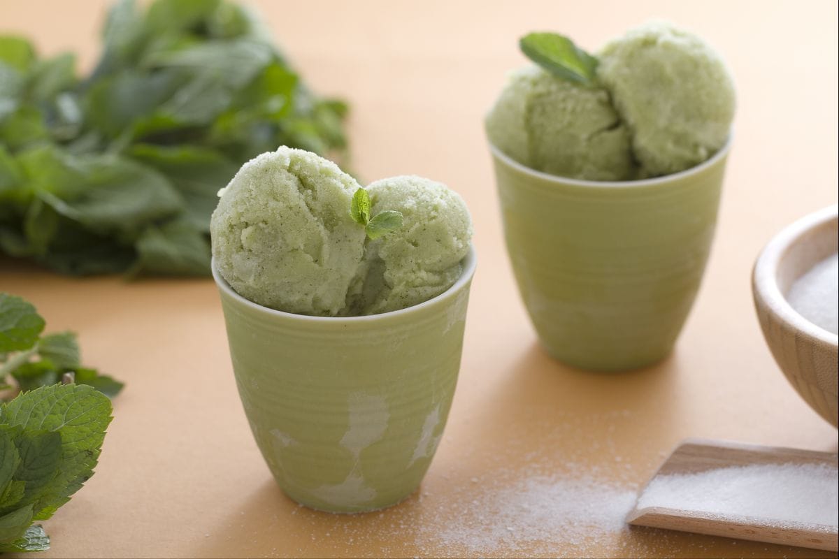 Minzsorbet