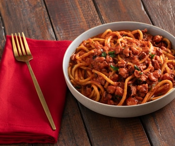 Spaghetti alla chitarra mit Oktopus-Ragout