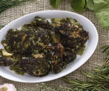 Huhn in Grüner Sauce