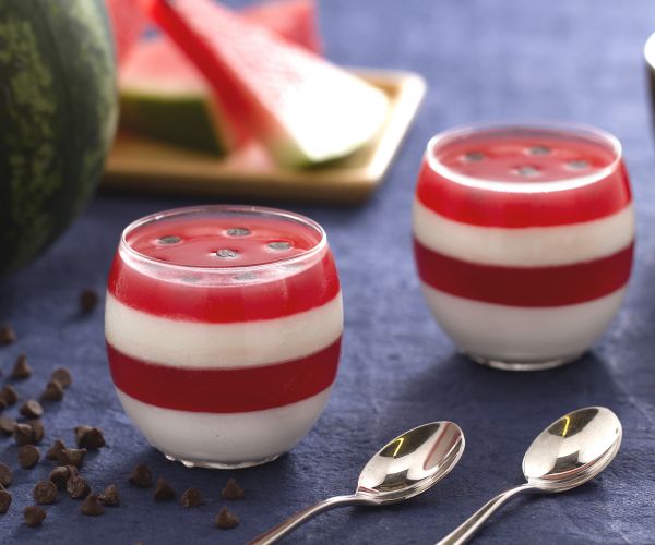 Wassermelonen-Joghurt-Gläschen