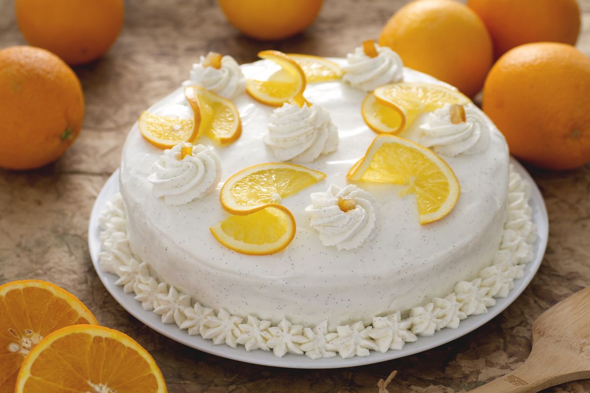 Orangenkuchen mit Joghurtcreme