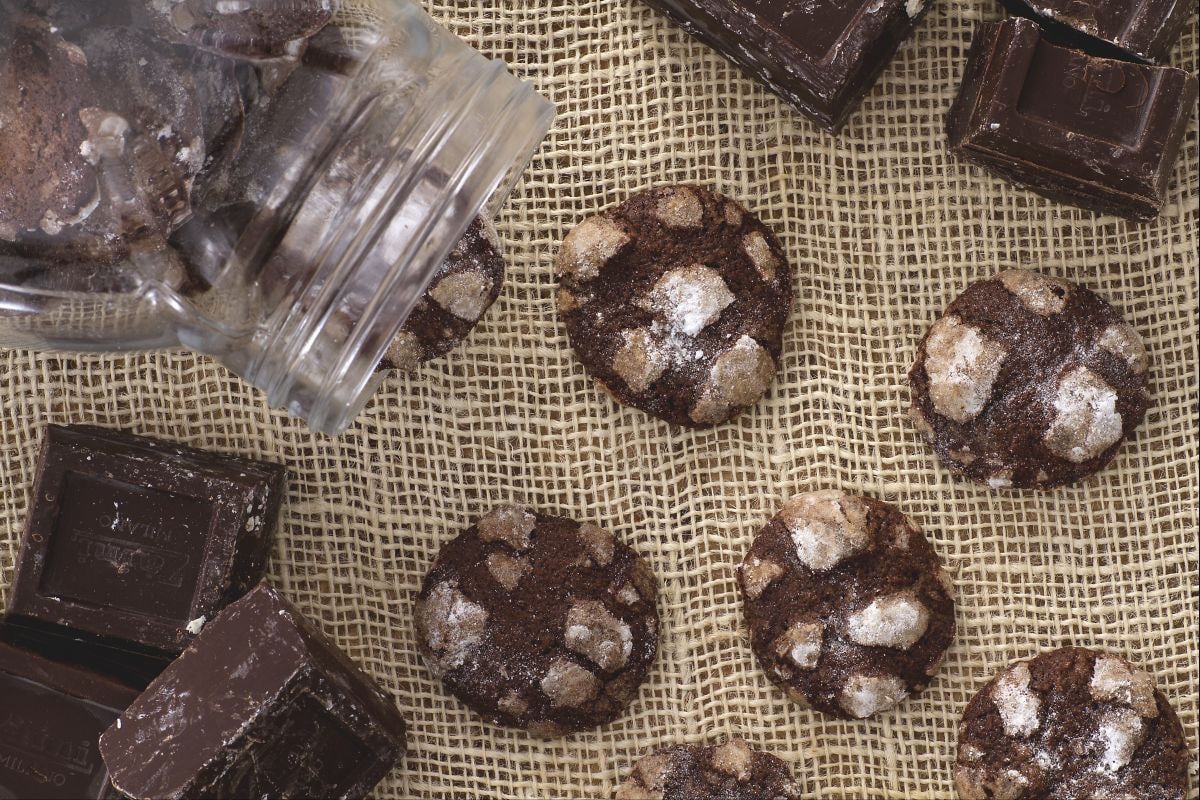 Schokoladen-Crackle-Kekse