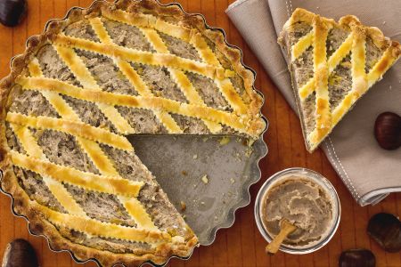Torte mit Kastaniencreme