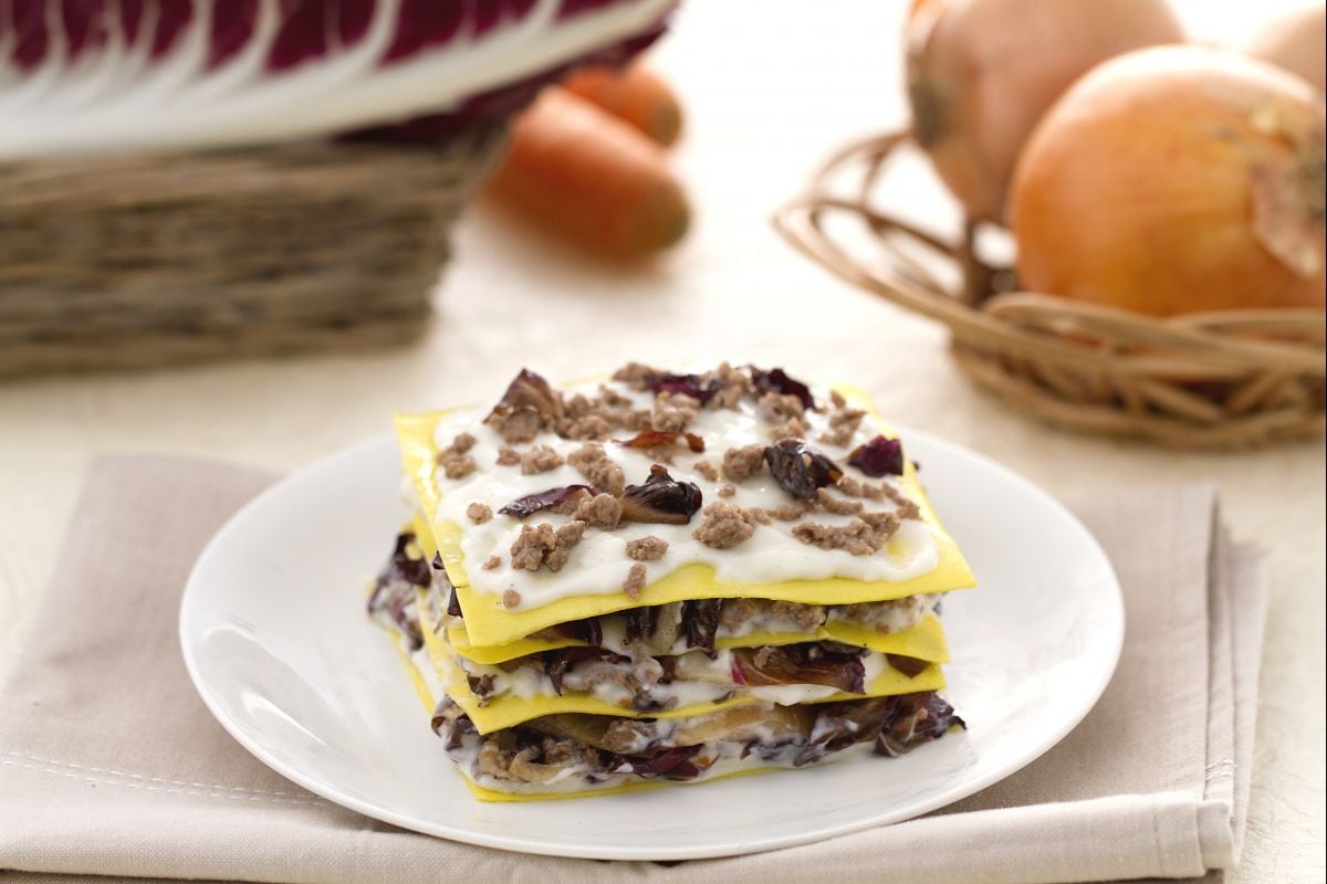Lasagne mit Radicchio und Montasio