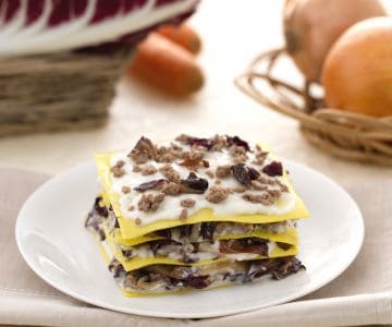 Lasagne mit Radicchio und Montasio