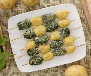 Gratinierte Gnocchi-Spieße