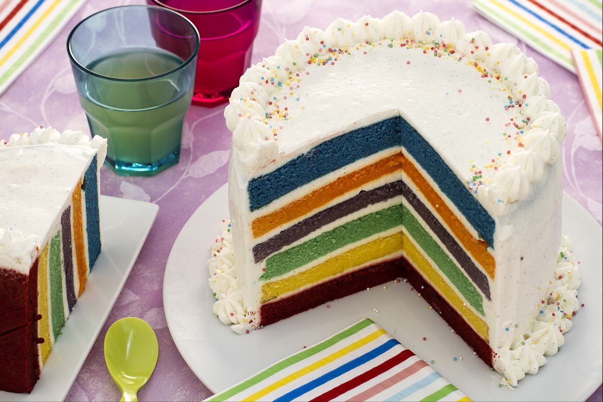 Regenbogentorte