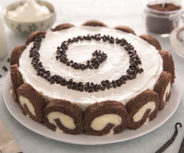 Käsekuchen-Swiss-Roll