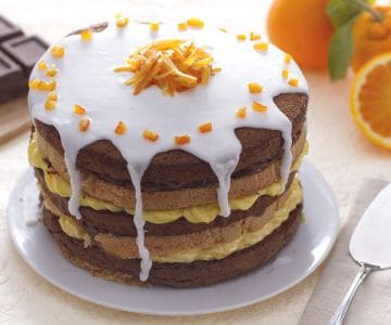 Doppelte Schokoladen-Orangen-Torte
