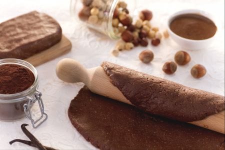Mürbeteig mit Kakao und Haselnüssen