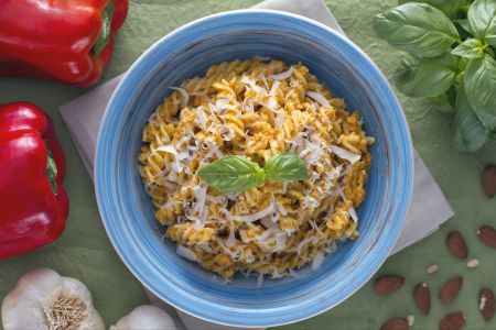 Fusilli mit Paprikapesto