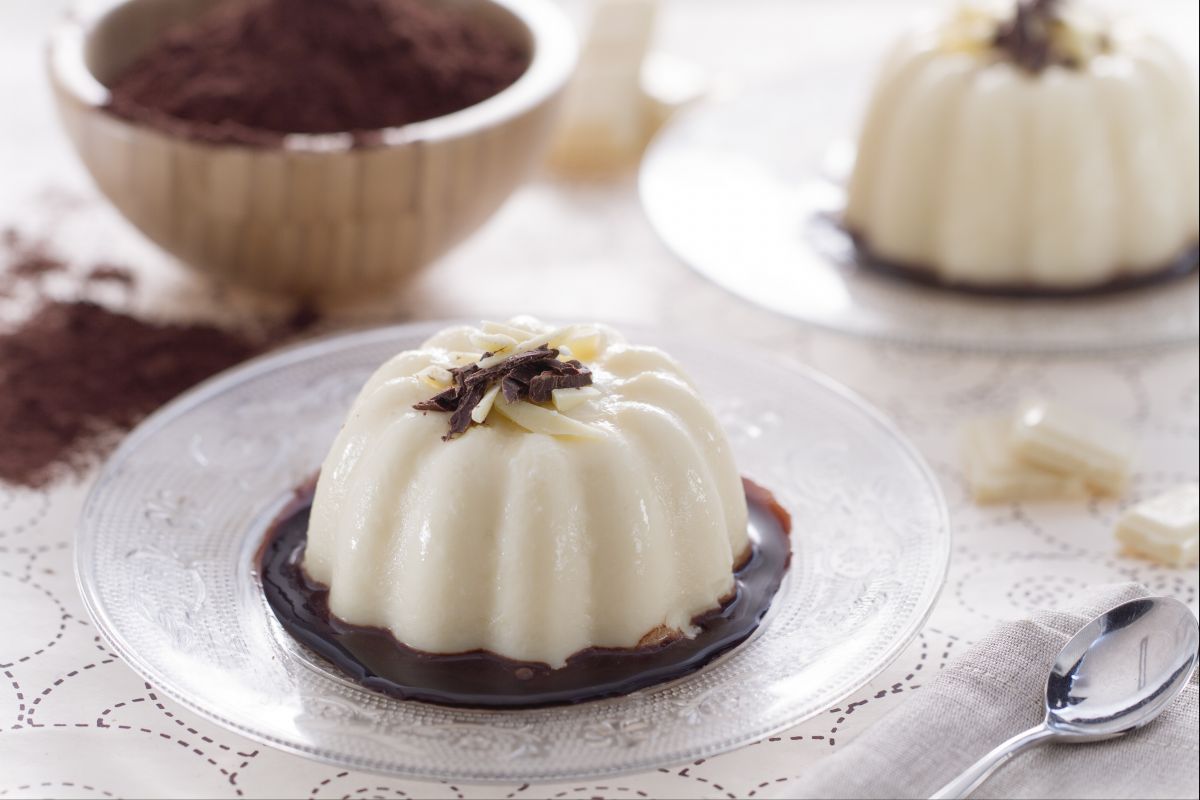 Weißer Schokoladenpudding