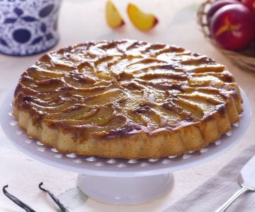 Pfirsich-Amaretti-Upside-Down-Kuchen