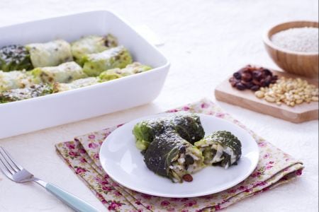 Kohlrouladen gefüllt mit Reis und Endivie