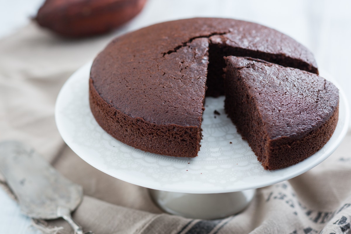 Kakao-Heißmilchkuchen