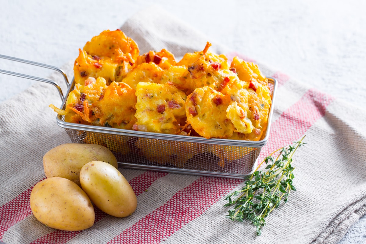 Kartoffel- und Speckpfannkuchen