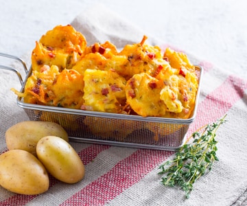 Kartoffel- und Speckpfannkuchen