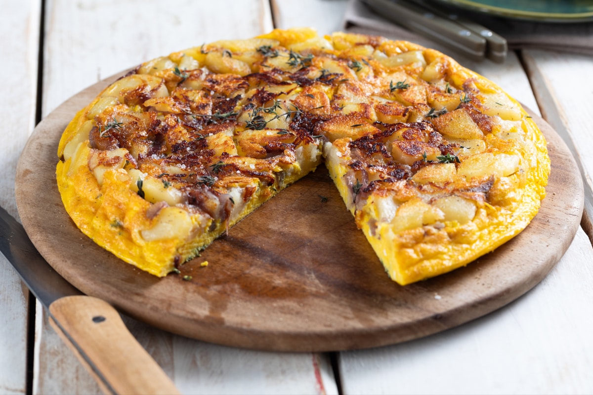 Kartoffel-Zwiebel-Omelett