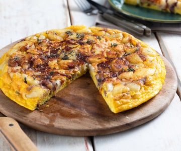 Kartoffel-Zwiebel-Omelett